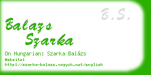balazs szarka business card